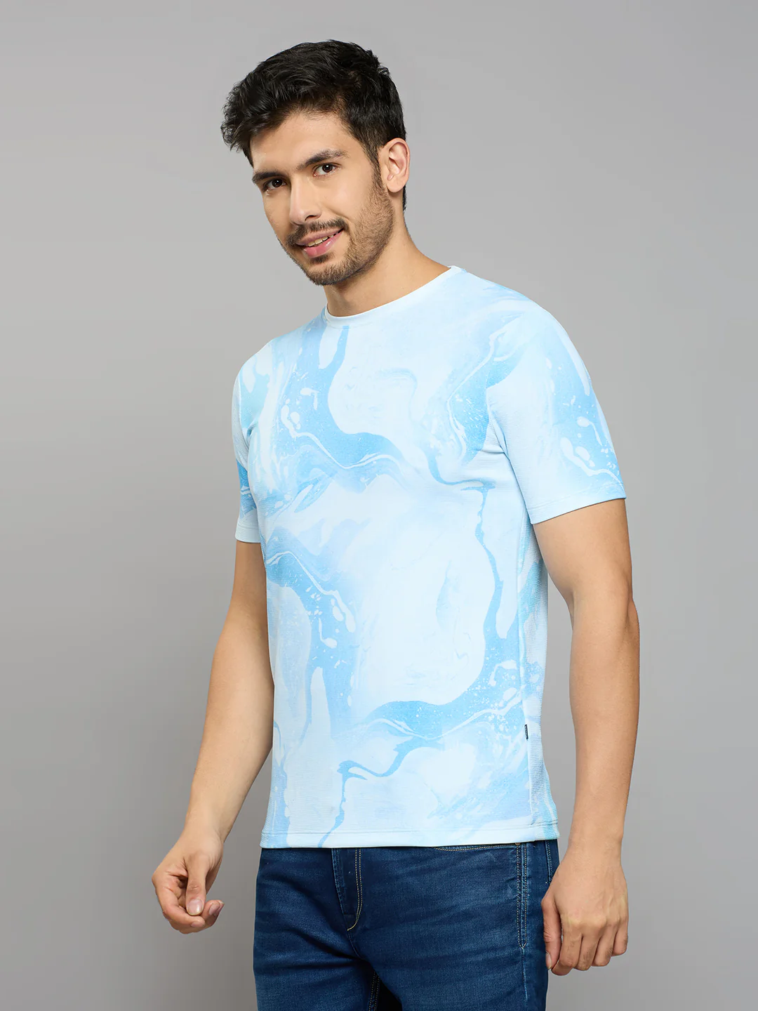 Men's Sky Printed Slim Fit T-Shirts - Image 2