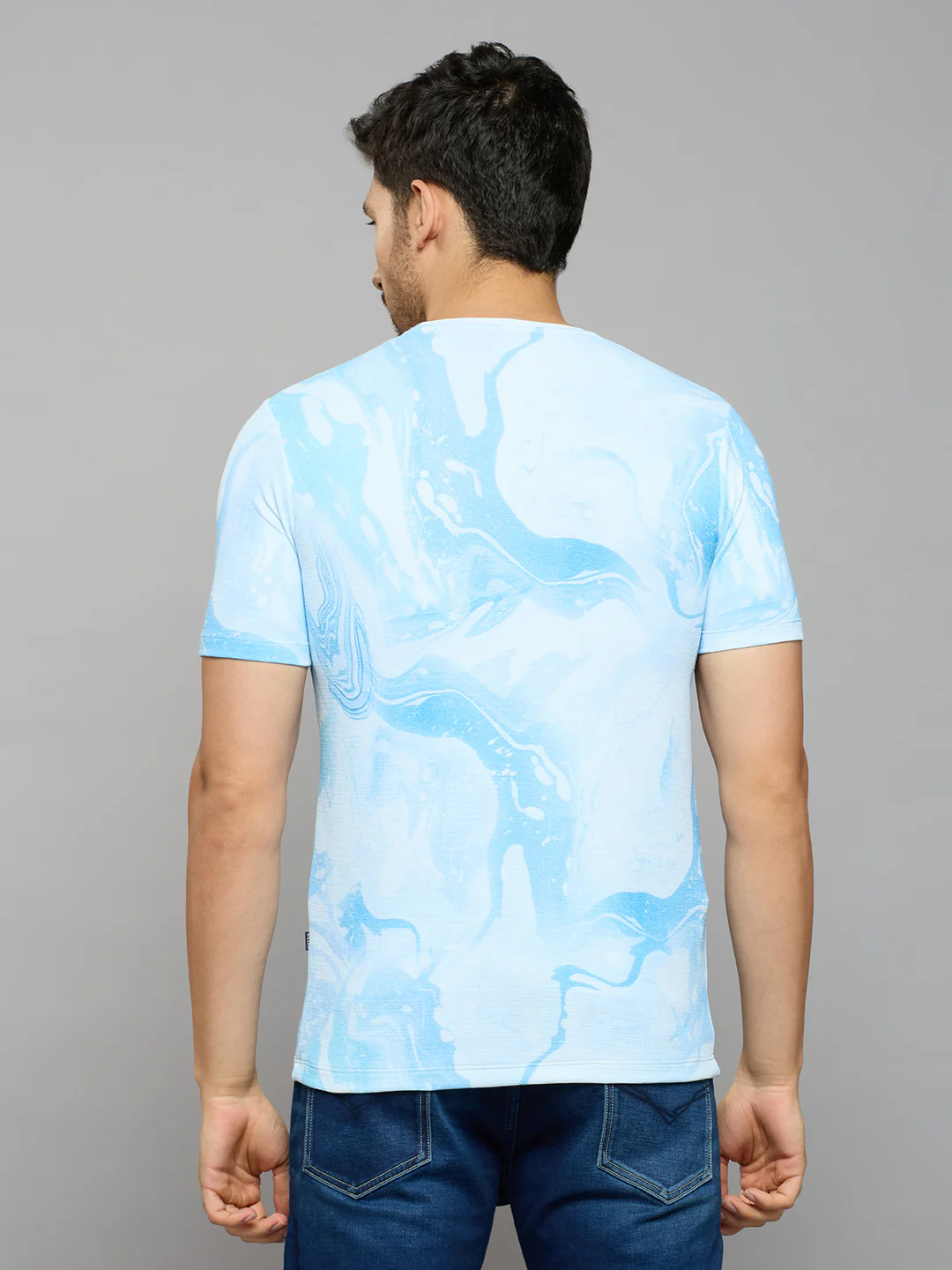 Men's Sky Printed Slim Fit T-Shirts - Image 4