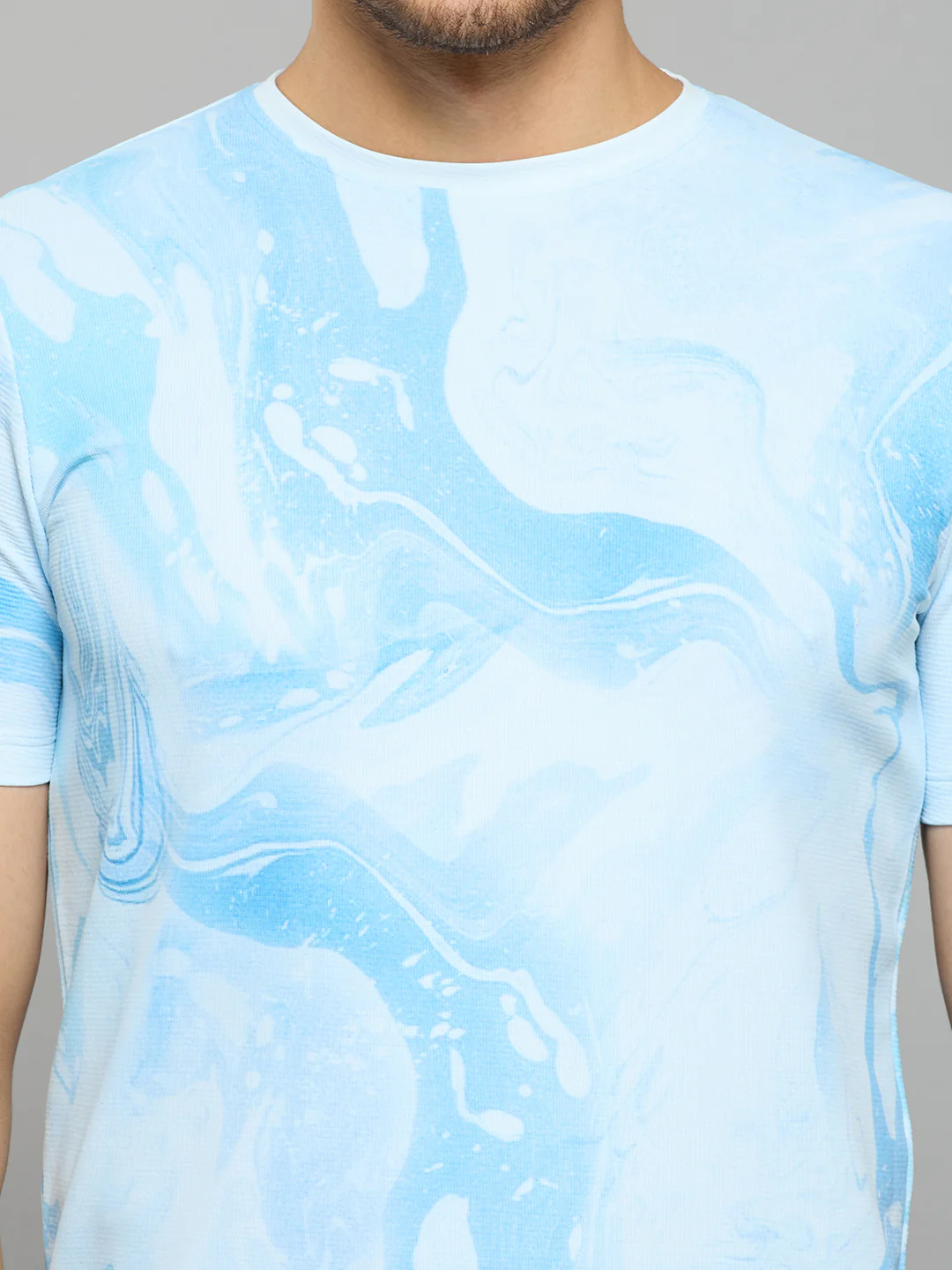Men's Sky Printed Slim Fit T-Shirts - Image 5