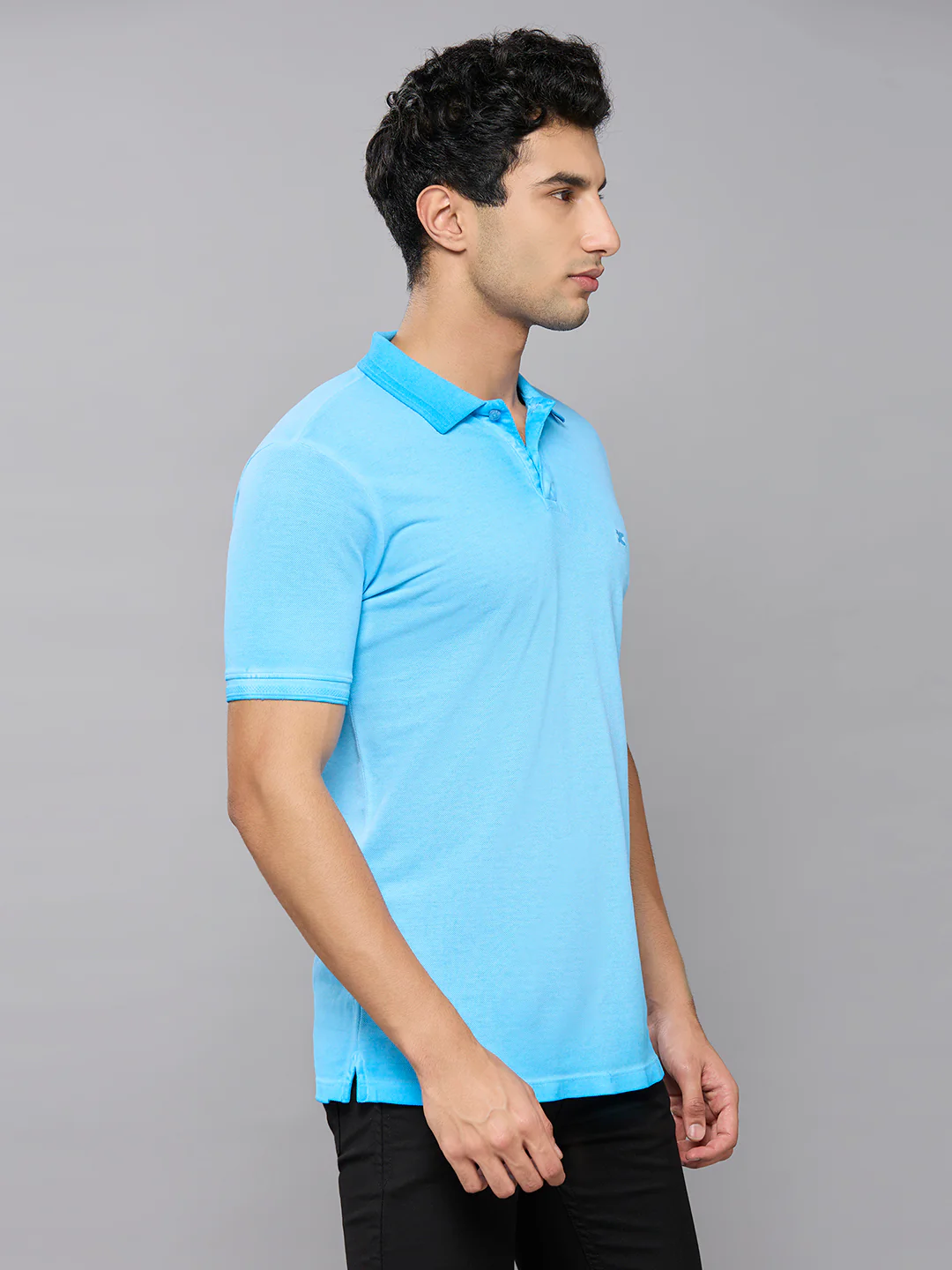 Men's Turq Printed Slim Fit T-Shirts - Image 3