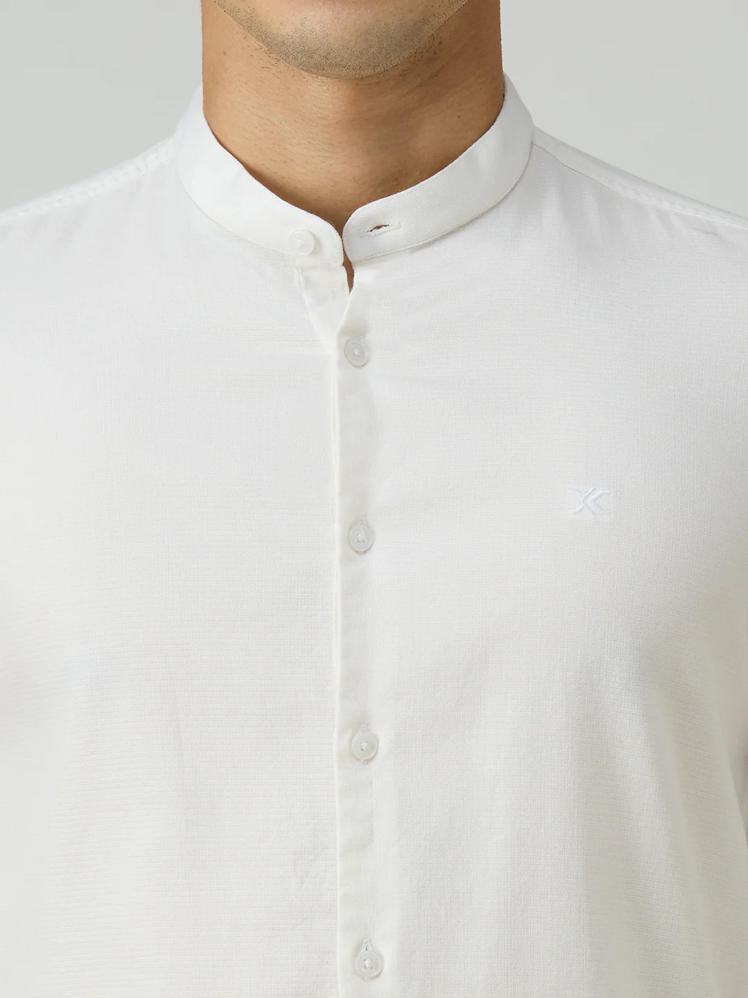 Men's White Printed Slim Fit Shirts - Image 7