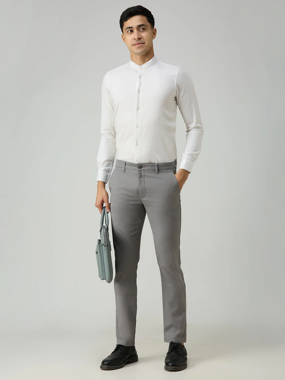 Men's White Printed Slim Fit Shirts - Image 8