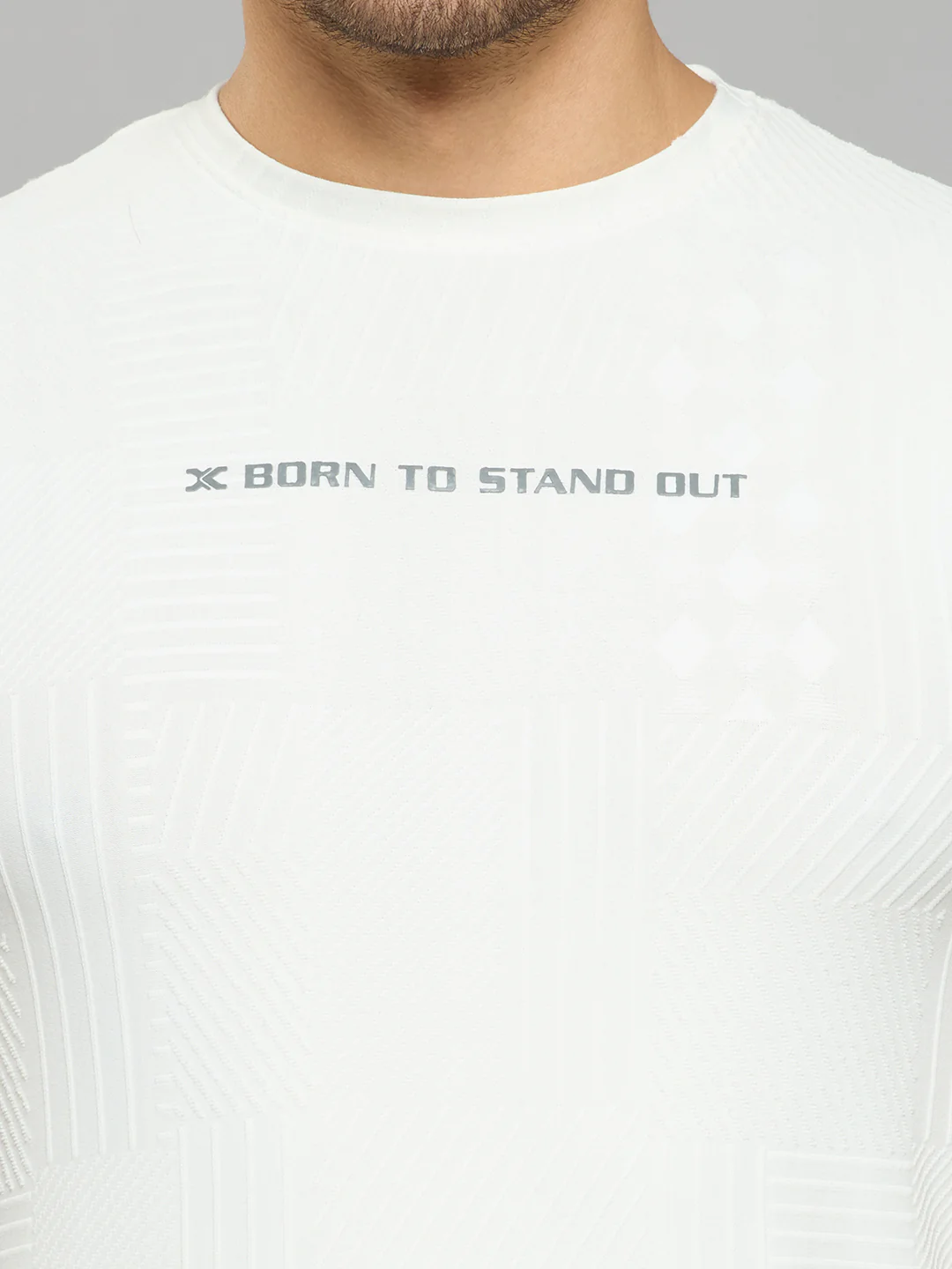 Men's White Printed Slim Fit T-Shirts - Image 5