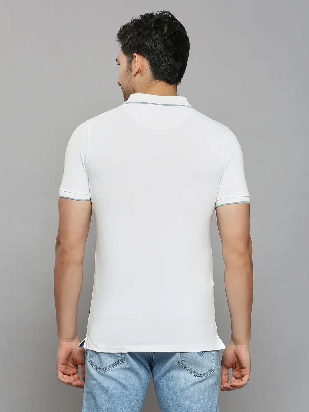 Men's White Printed Slim Fit T-Shirts - Image 4