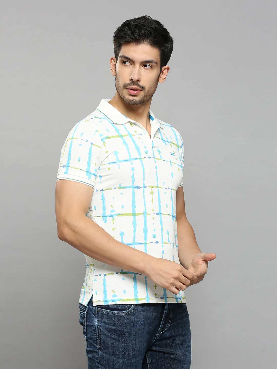 Men's White Printed Slim Fit T-Shirts - Image 3