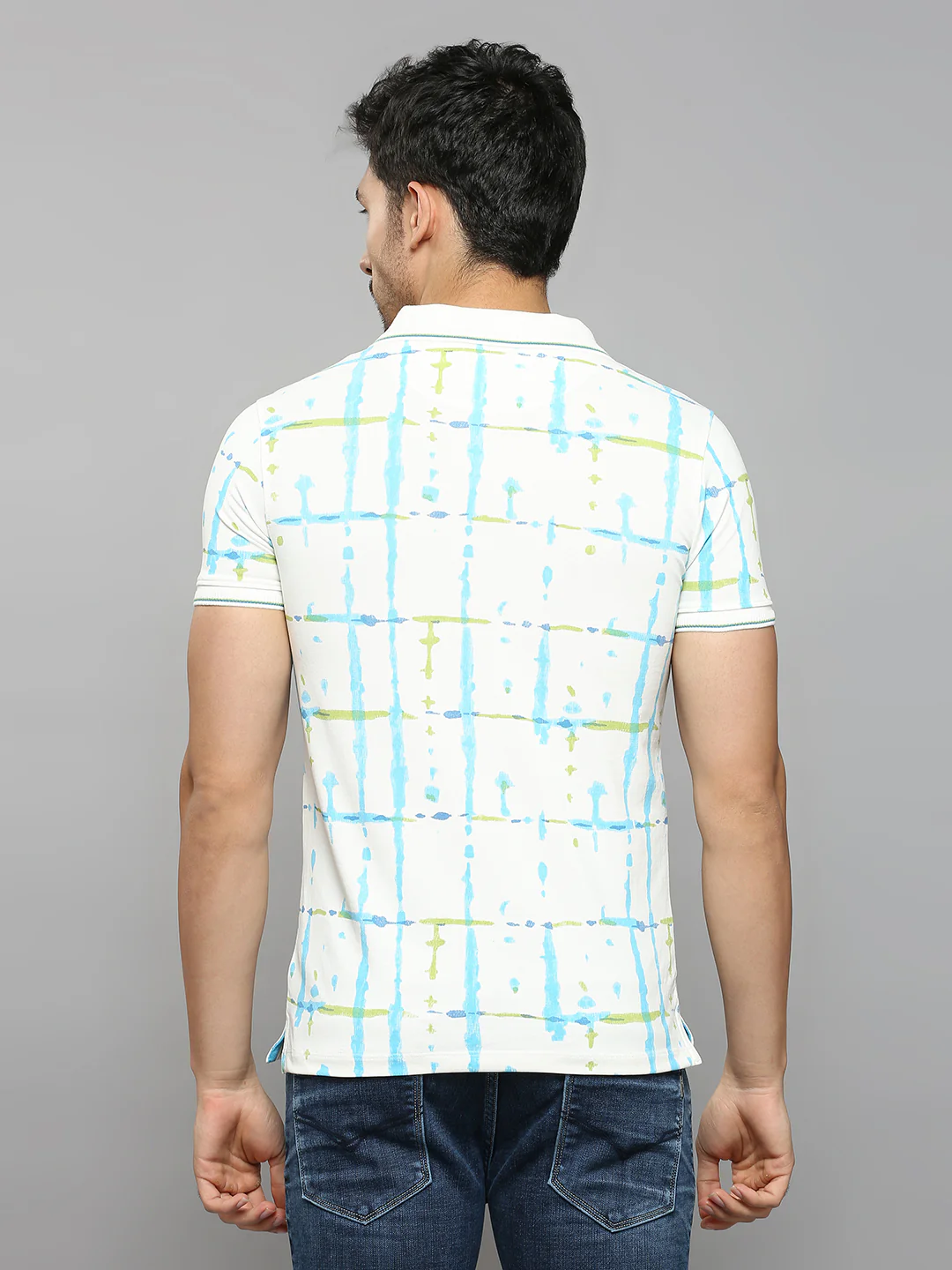 Men's White Printed Slim Fit T-Shirts - Image 4