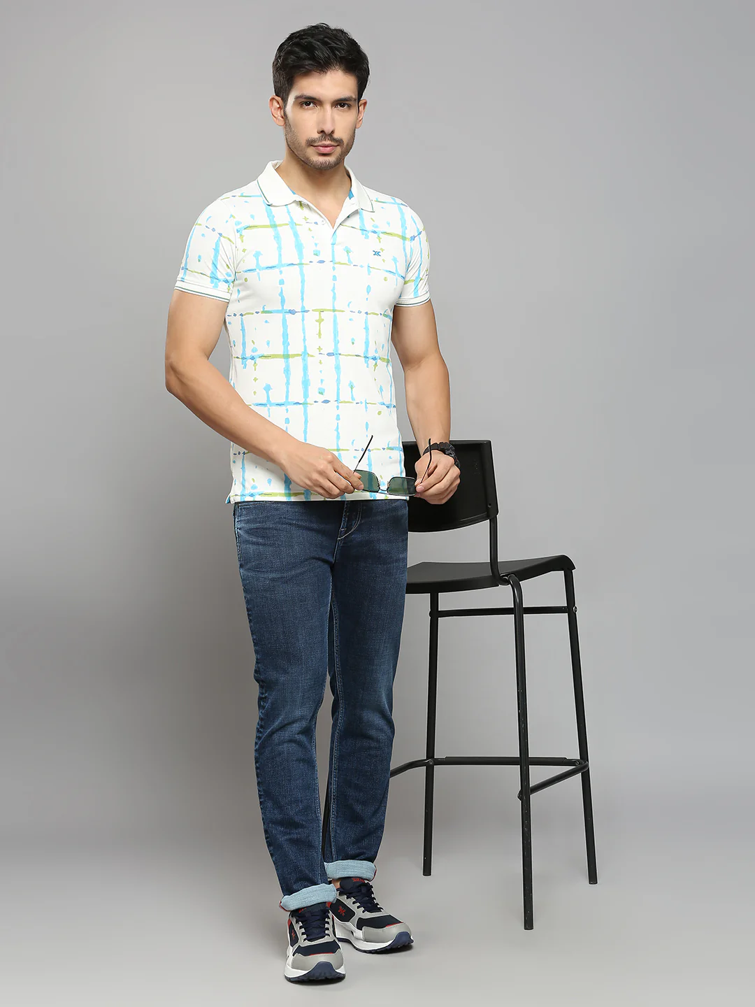 Men's White Printed Slim Fit T-Shirts - Image 6