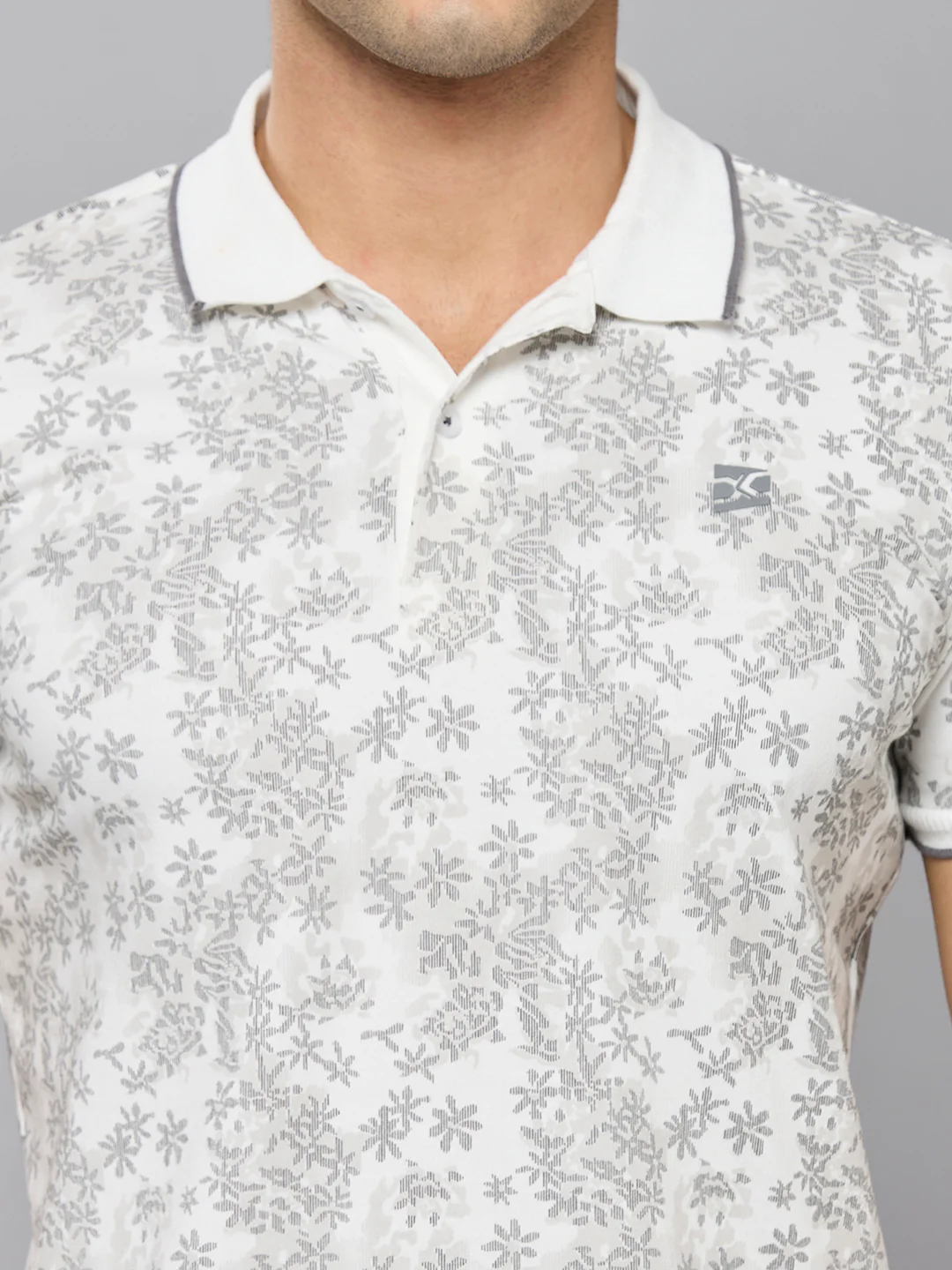 Men's White Printed Slim Fit T-Shirts - Image 5