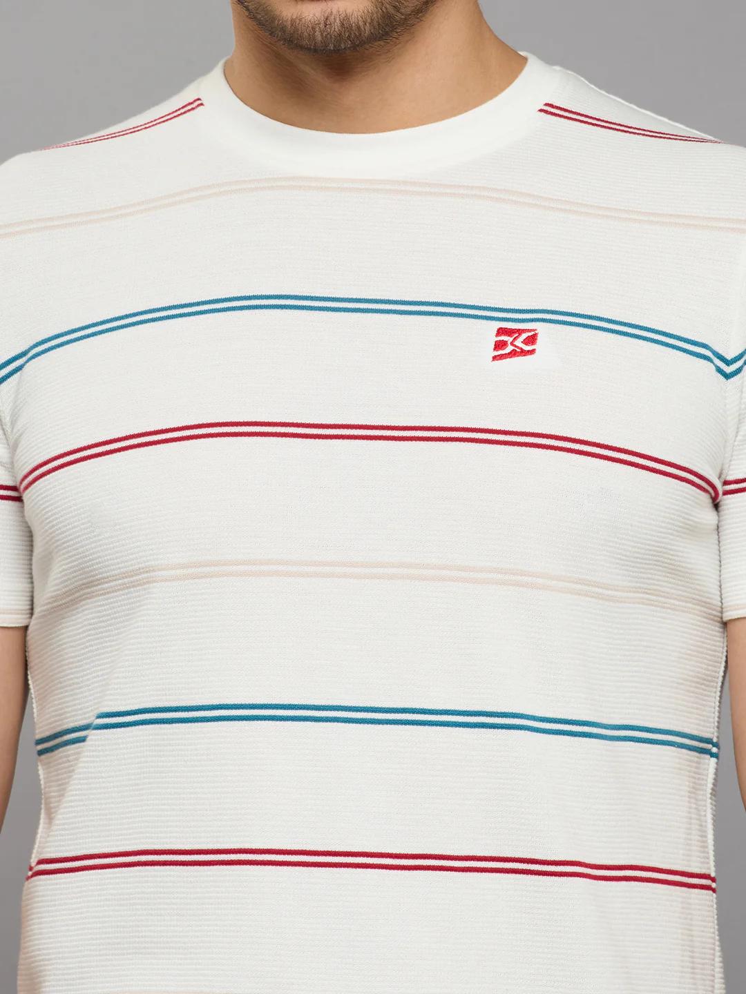 Men's White Printed Slim Fit T-Shirts - Image 5